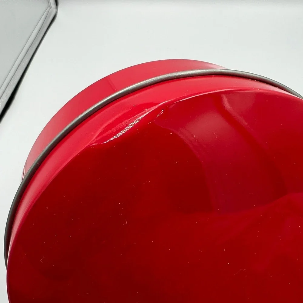 Heart Shaped Metal Tins Set of 2 Red NWOT Glossy Lovecore Gift
